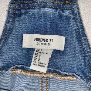 jean dress with pocket and suspenders